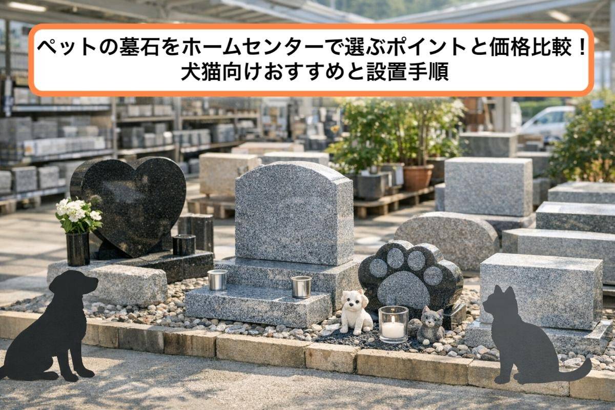 ペットの墓石をホームセンターで選ぶポイントと価格比較！犬猫向け 