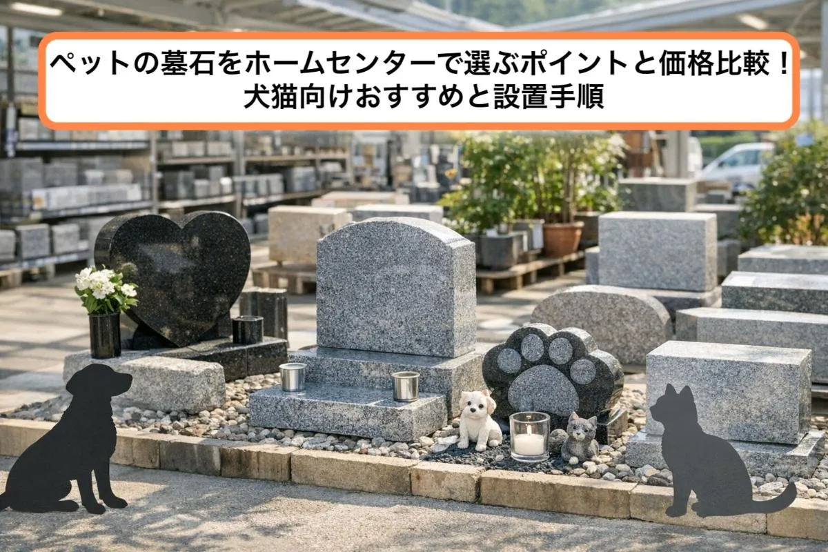 ペットの墓石をホームセンターで選ぶポイントと価格比較！犬猫向けおすすめと設置手順