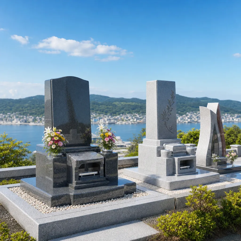 気仙沼市のお墓、石塔と彫刻で耐震も自分好みに